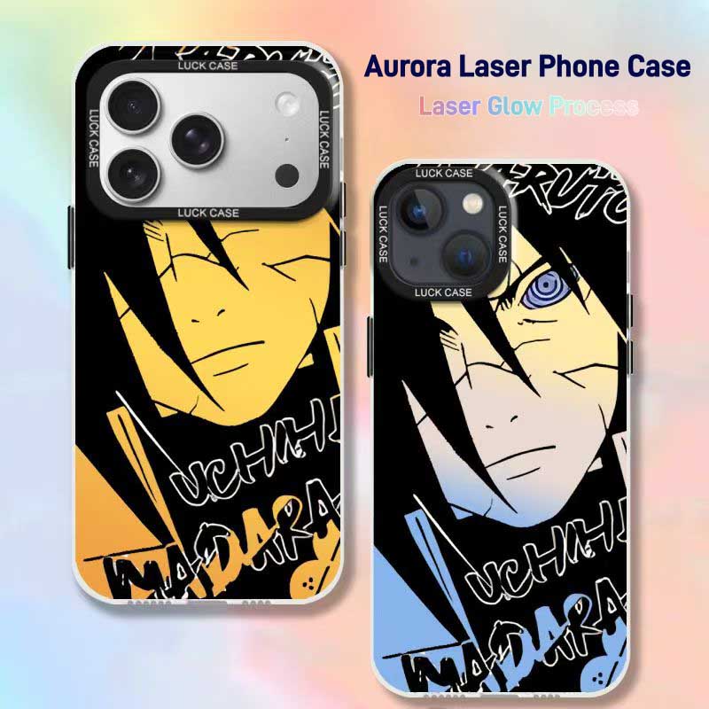 Naruto Sasuke Anime Phone Case, Graffiti Style Multi Character Shockproof Protective Case For iPhone All Models Anti-Scratch Soft TPU Cell Phone Cover
