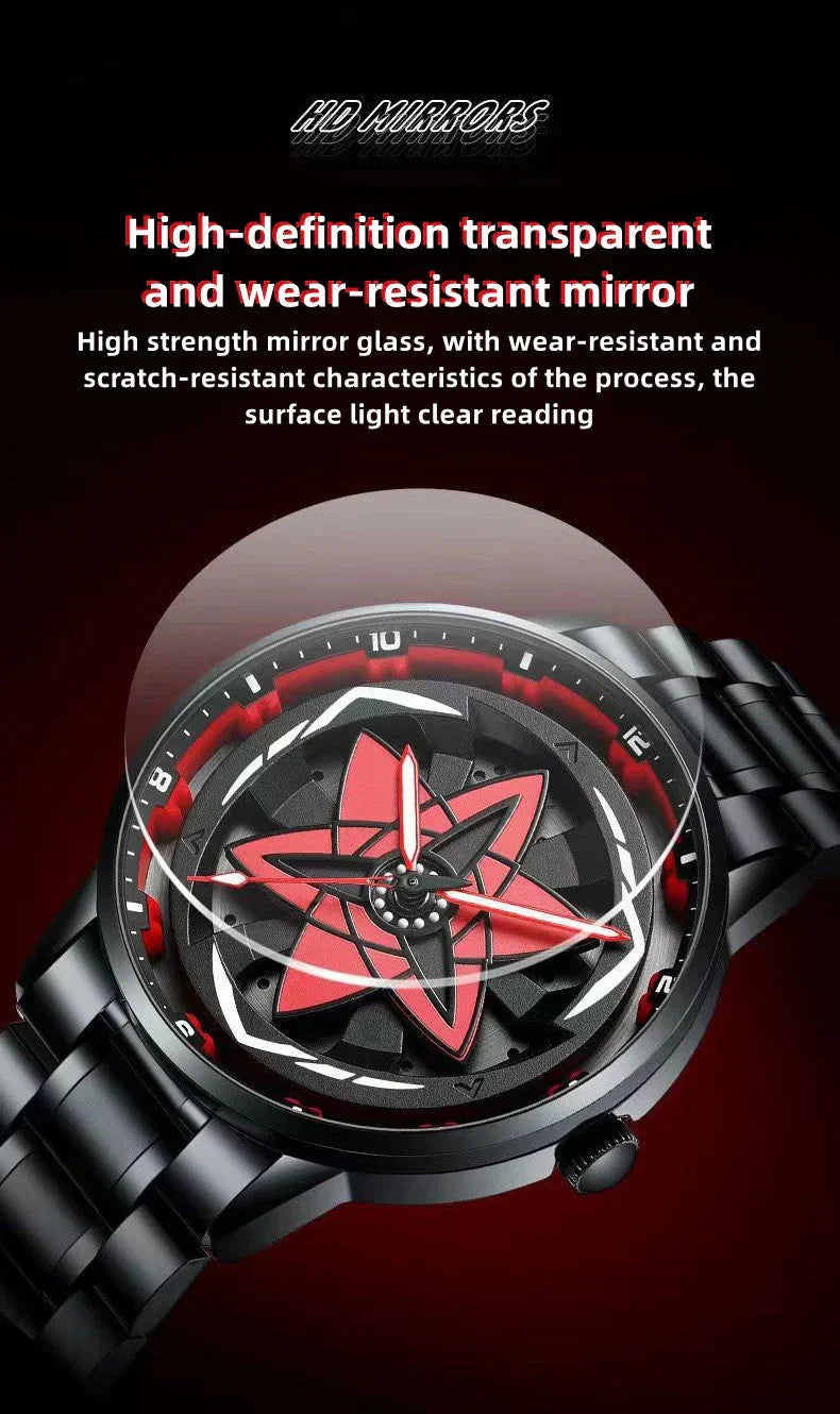 Montre rotative Sharingan de Sasuke/Madara/Itachi. Montre élégante et cool.