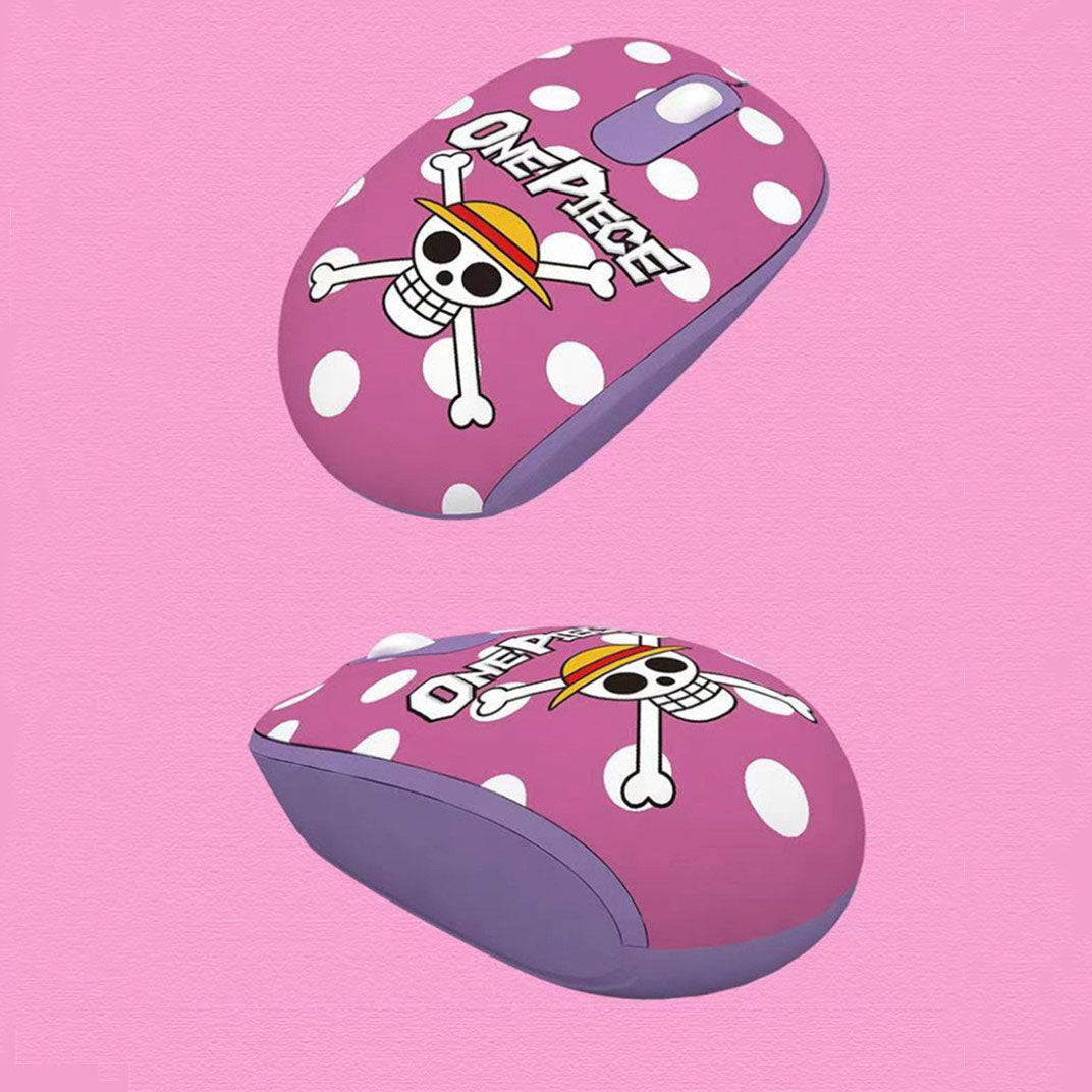 One Piece Chopper Luffy 2.4G Wireless Mouse, Cute Anime 1200 DPI Optical Computer Mouse for Laptop PC