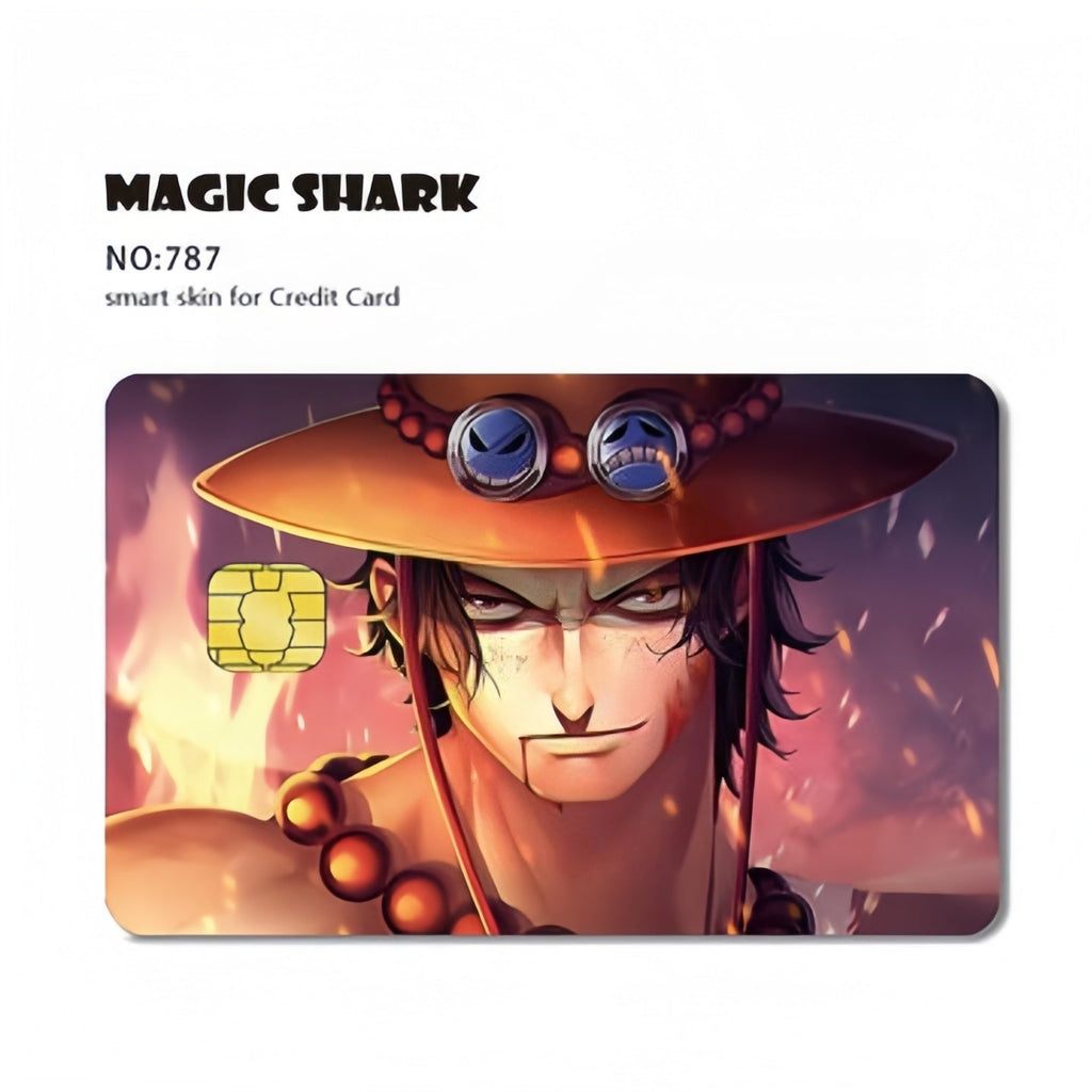 Autocollants de carte bancaire Luffy/Zoro épaissis avec gommage cristal personnalisés