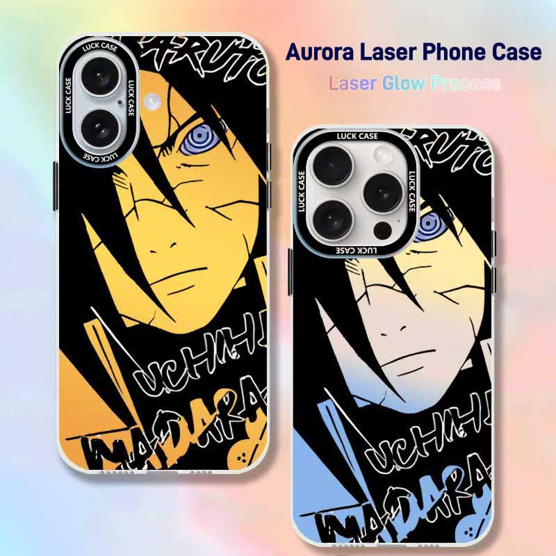 Naruto Sasuke Anime Phone Case, Graffiti Style Multi Character Shockproof Protective Case For iPhone All Models Anti-Scratch Soft TPU Cell Phone Cover