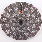 Demon Slayer Tanjiro Zenitsu Shinobu Katana Sword Handle Umbrella, Anime Pattern Windproof Straight Rain Sun Umbrella