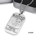 Collier de primes de personnages en titane Luffy/Zoro/Nami/Sanji