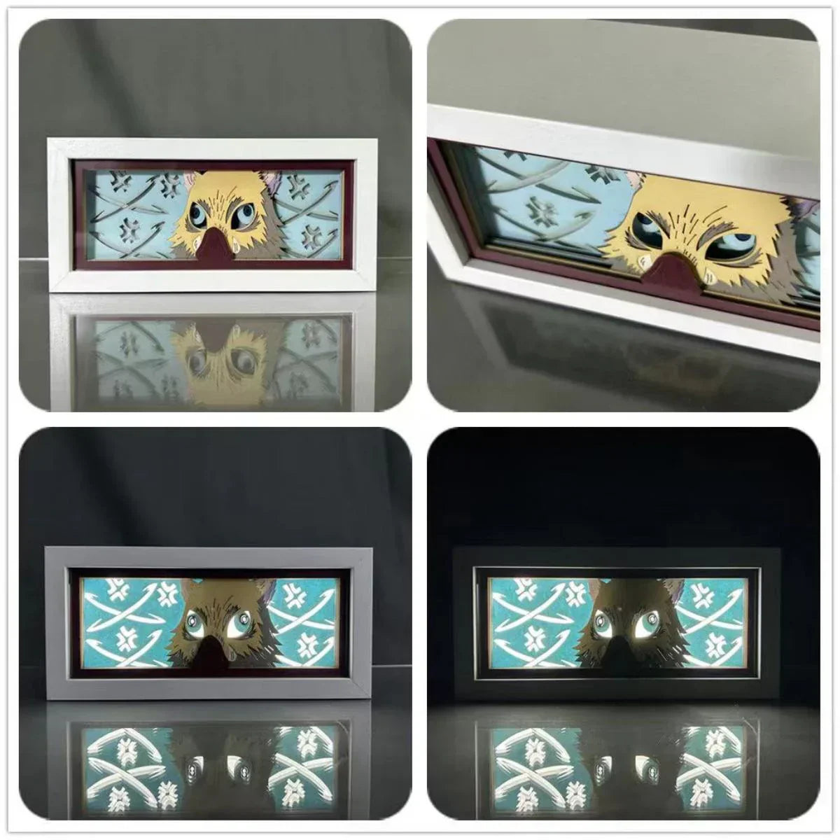 Tanjirou/Nezuko/Giyuu/Mitsuri Veilleuses de bureau exquises Luminescence Décoration de bureau