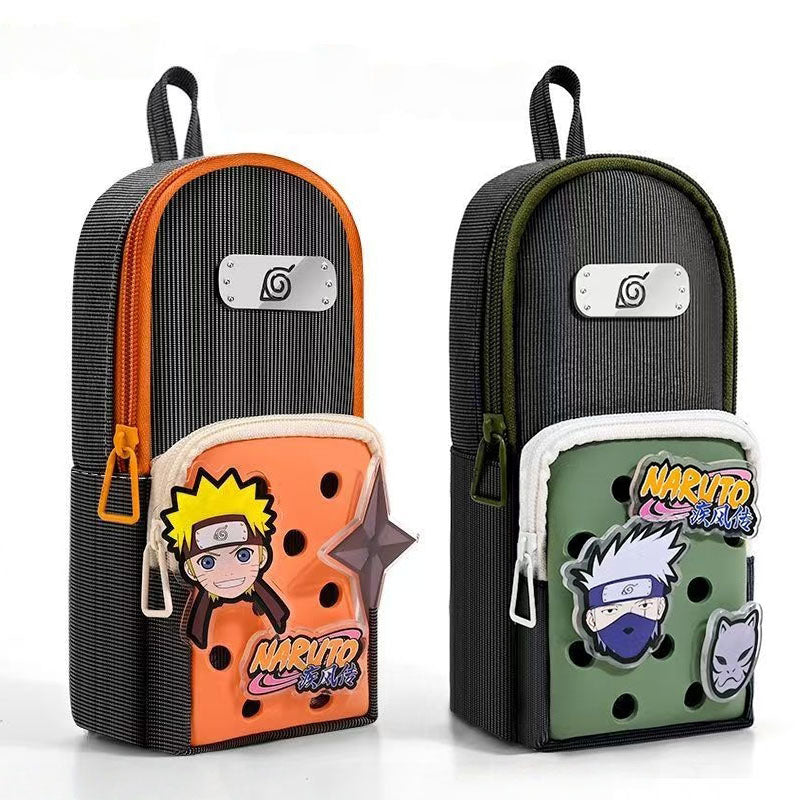 Trousse Naruto Anime avec breloques Crocs DIY - Grande capacité