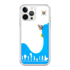 One Piece Thousand Sunny Liquid Quicksand Phone Case, Floating Straw Hat Pirates Design (iPhone 11-17 Pro Max)