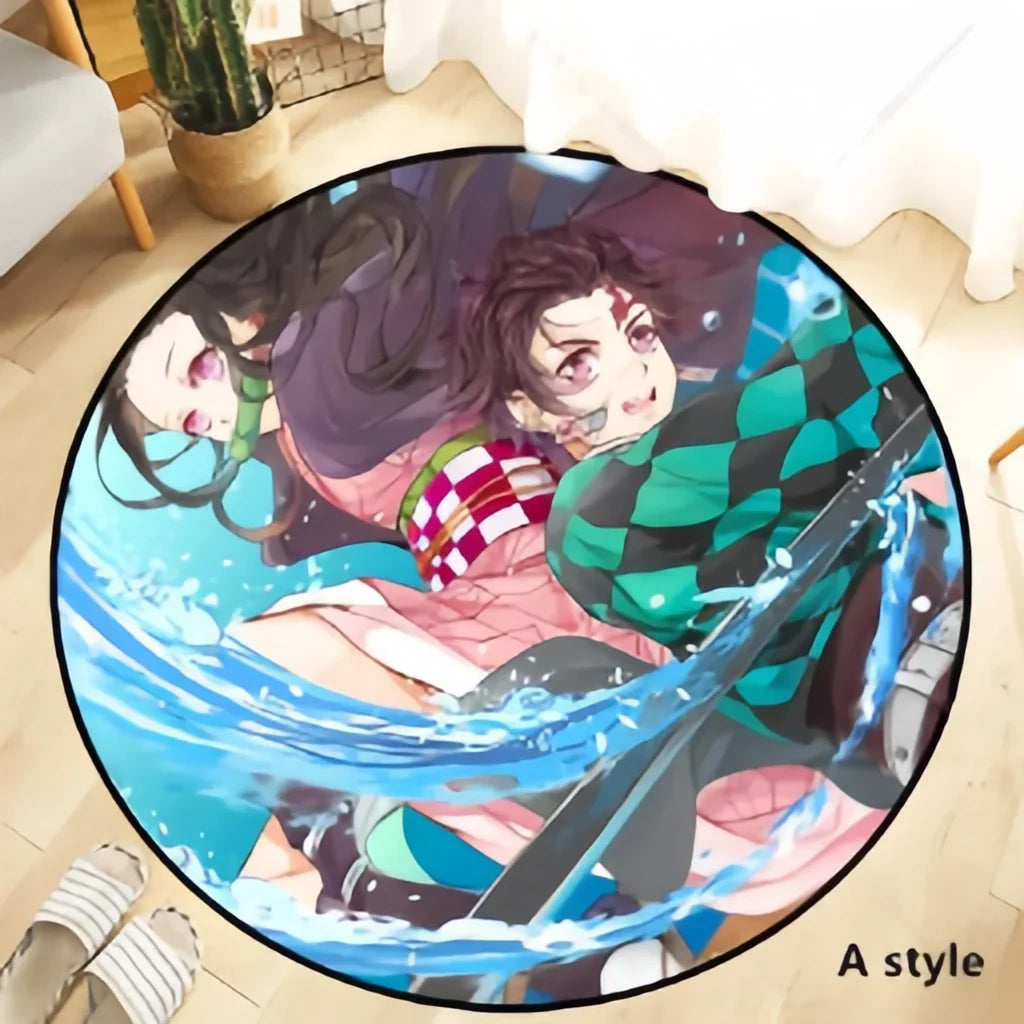 Tapis de maison Kamado Tanjirou fait à la main, écologique, antidérapant et confortable