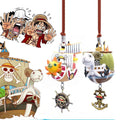 Mille Sunny/Going Merry Porte-clés exquis en forme de bateau pirate, suspensions pour voiture