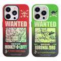 Coque de téléphone en silicone anti-choc tendance exquise Luffy/Zoro pour iPhone