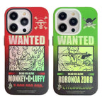 Coque de téléphone en silicone anti-choc tendance exquise Luffy/Zoro pour iPhone