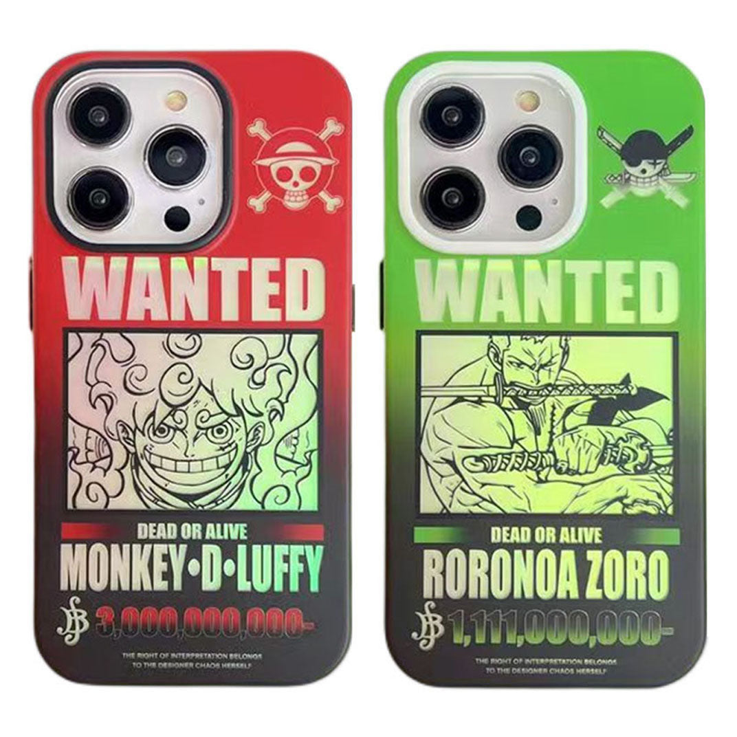 Coque de téléphone en silicone anti-choc tendance exquise Luffy/Zoro pour iPhone