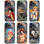 Coque de téléphone en silicone Luffy/Zoro/Ace résistante aux chocs pour iPhone