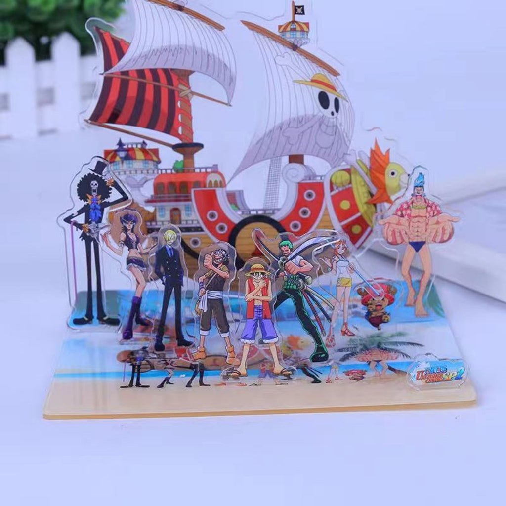 Décoration figurine acrylique sur socle Luffy, les pirates au chapeau de paille