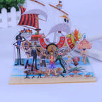 Décoration figurine acrylique sur socle Luffy, les pirates au chapeau de paille