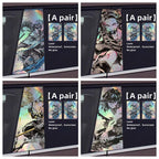 Autocollants laser de décoration de personnage pour colonne de voiture Tanjirou/Nezuko