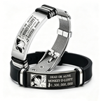 One Piece Luffy Wanted Bounty Bracelet, Monkey D Luffy Anime Stainless Steel Silicone Wristband