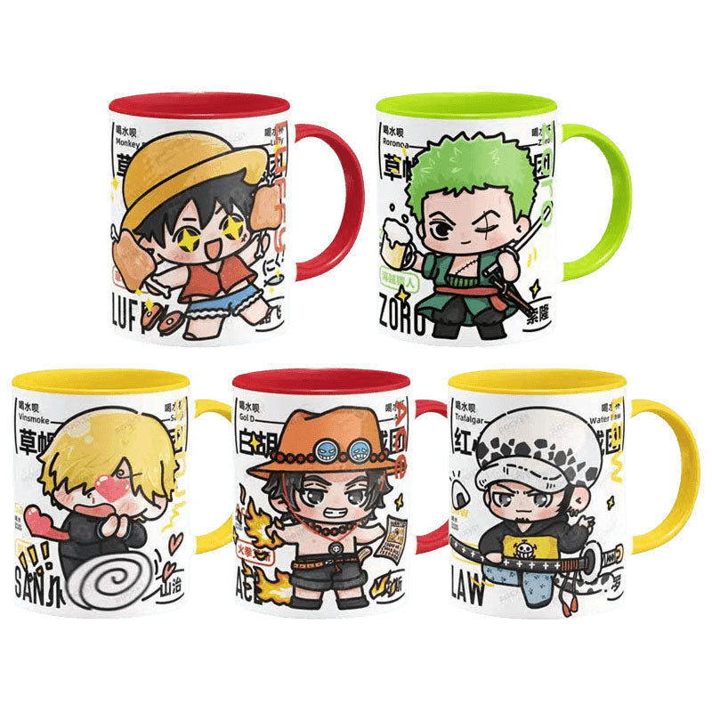 Tasses Luffy/Zoro/Ace Mignon motif personnage Résistant à la chaleur et durable