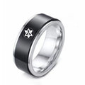 Naruto Sasuke Mangekyo Sharingan Spinner Ring, Rotatable Anime Titanium Steel Ring