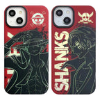 Coque de téléphone Luffy/Shanks antichoc en silicone pour iPhone