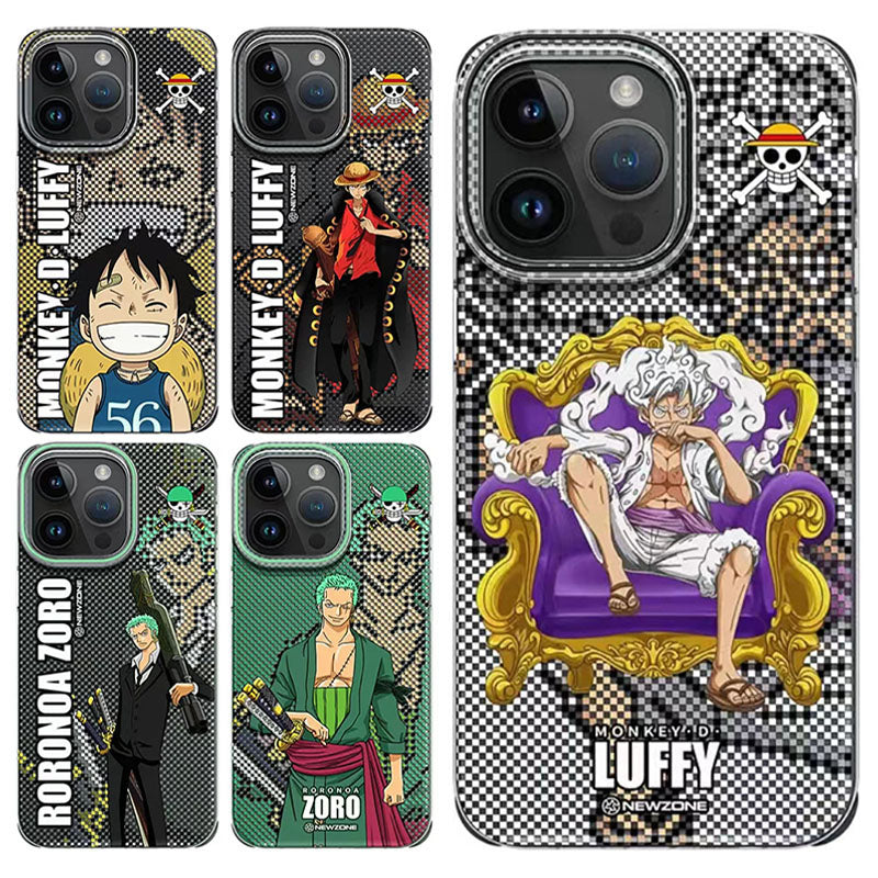 Coque Luffy/Zoro en silicone antichoc pour iPhone
