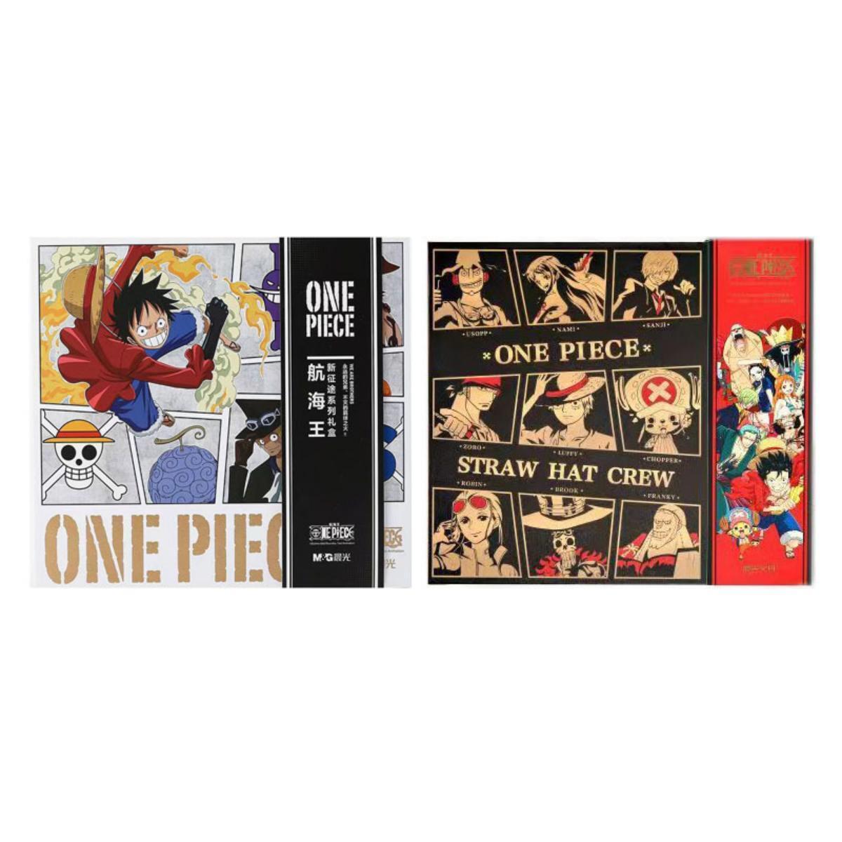 One Piece Monkey D Luffy Sabo Deluxe Stationery Kit, Hardcover Journal Gel Pen Anime Gift Box for Students