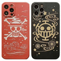Coque Luffy/Law en silicone antichoc pour iPhone