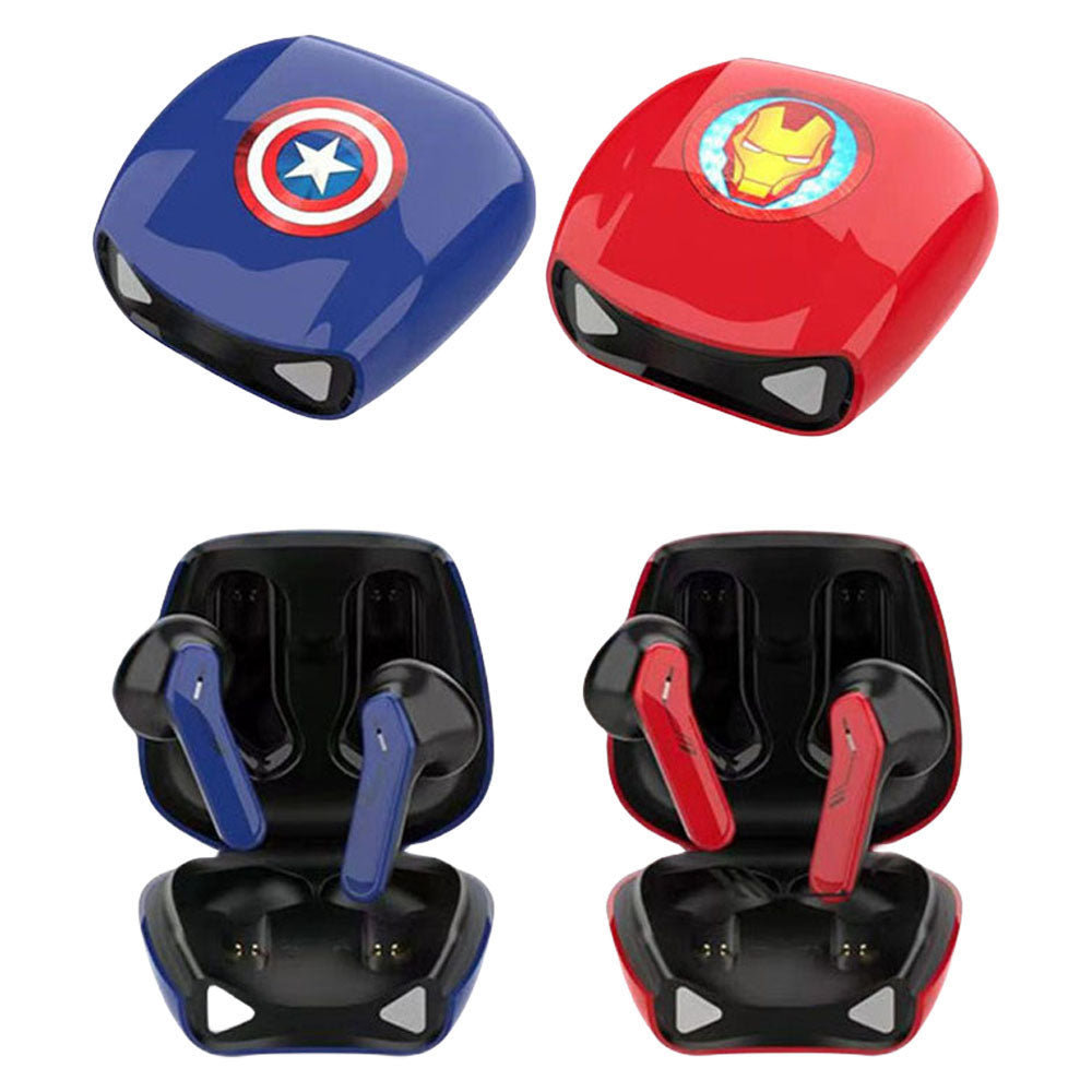 Marvel Iron Man Captain America Gaming TWS Earbuds, Bluetooth 5.1 Wireless Earphones with Low Latency