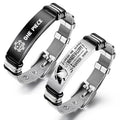 Bracelet en maille d'acier inoxydable avec poster de recherche gravé One Piece Monkey D. Luffy Roronoa Zoro, réglable, cadeau bijoux anime