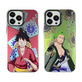 Coque de téléphone Luffy/Zoro en silicone antichoc pour iPhone