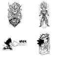 Les autocollants de tatouage semi-permanent au jus herbacé Son Goku sont durables et imperméables