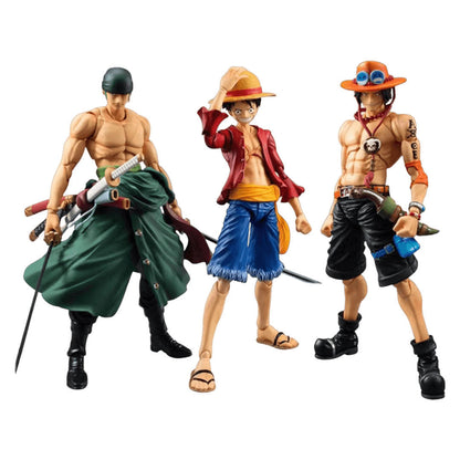 Luffy/Zoro/Ace Movable Character Model Action Figure