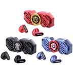 Écouteurs sans fil TWS Bluetooth 5.4 Marvel Iron Man Captain America Fidget Spinner, écouteurs sans fil à rabat magnétique Mecha en alliage de zinc
