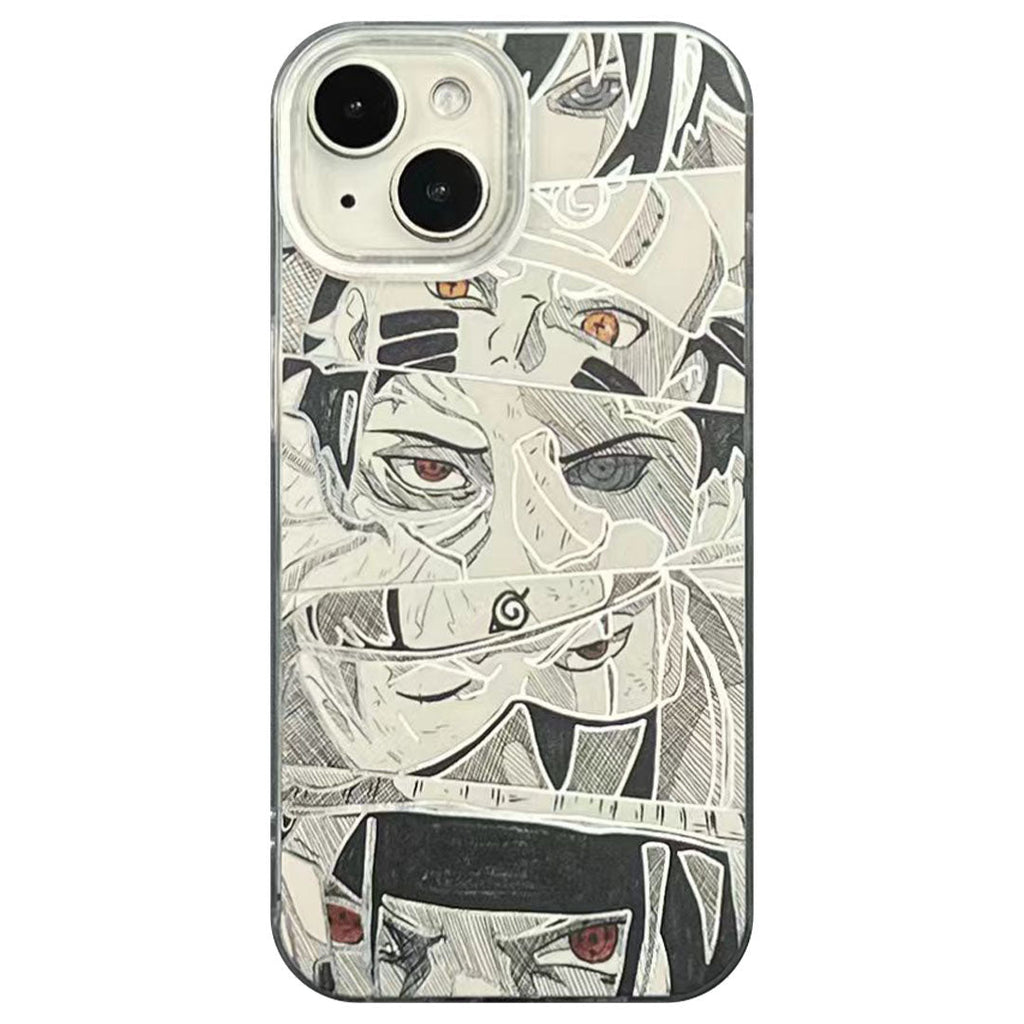 Coque de téléphone en silicone antichoc Sasuke/Itachi pour iPhone