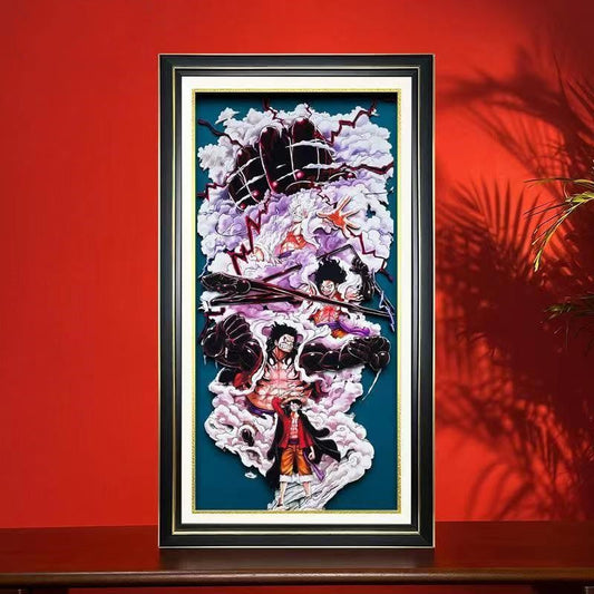 Luffy All Form Framed 3D Wall Art