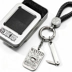 ONE PIECE Luffy Wanted Keychain with Mini Knife | Anime Bounty Tag Gift Set