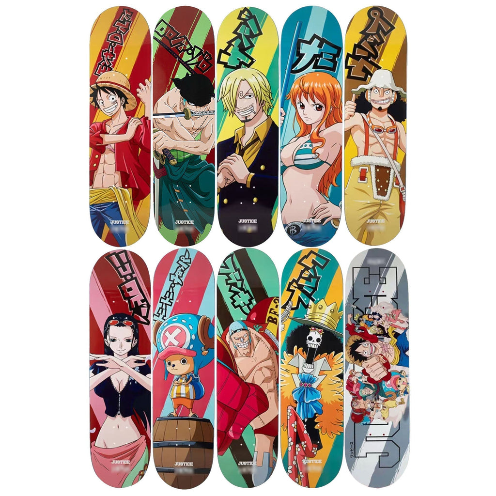 Skateboard professionnel Luffy/Zoro à motif fin (Taille: 80CM×20CM)