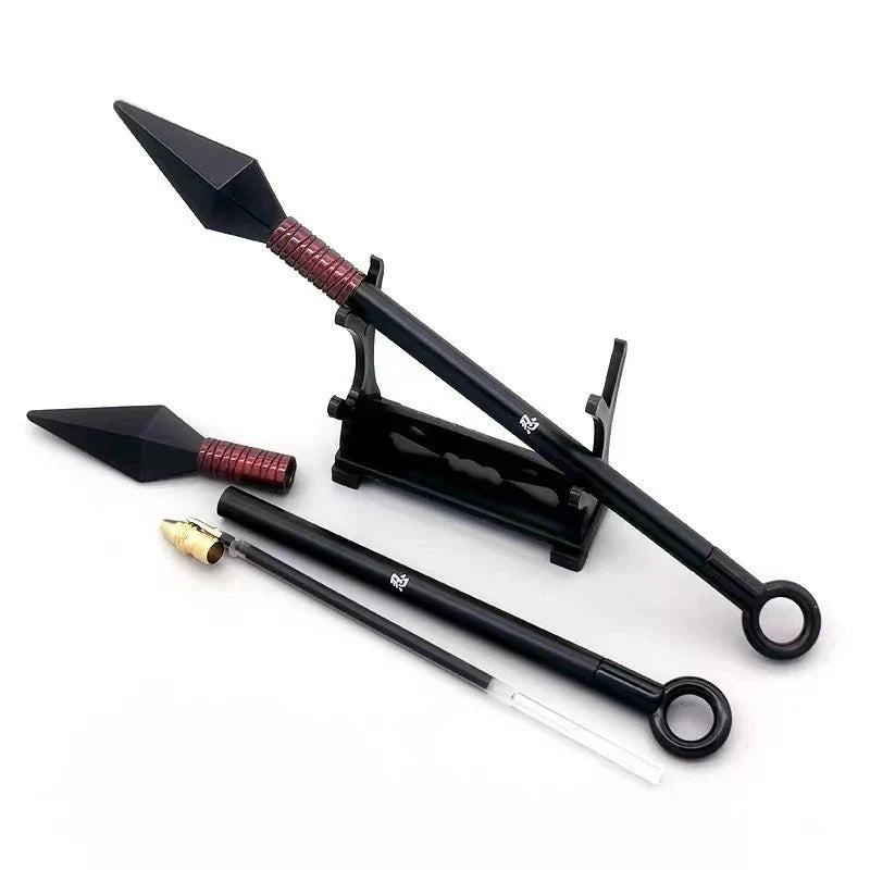 Kakashi/Sasuke Kunai Stylo neutre Kunai en alliage métallique Papeterie Fournitures scolaires