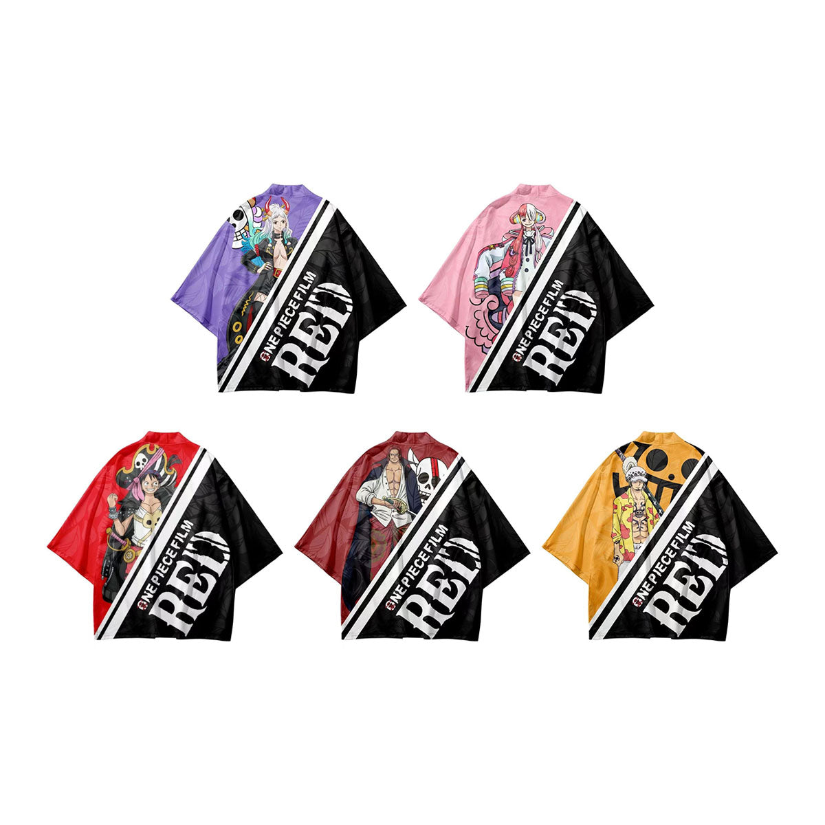 Ensembles de shorts et manches courtes imprimés Luffy/Shanks/Law/Hancock/Uta