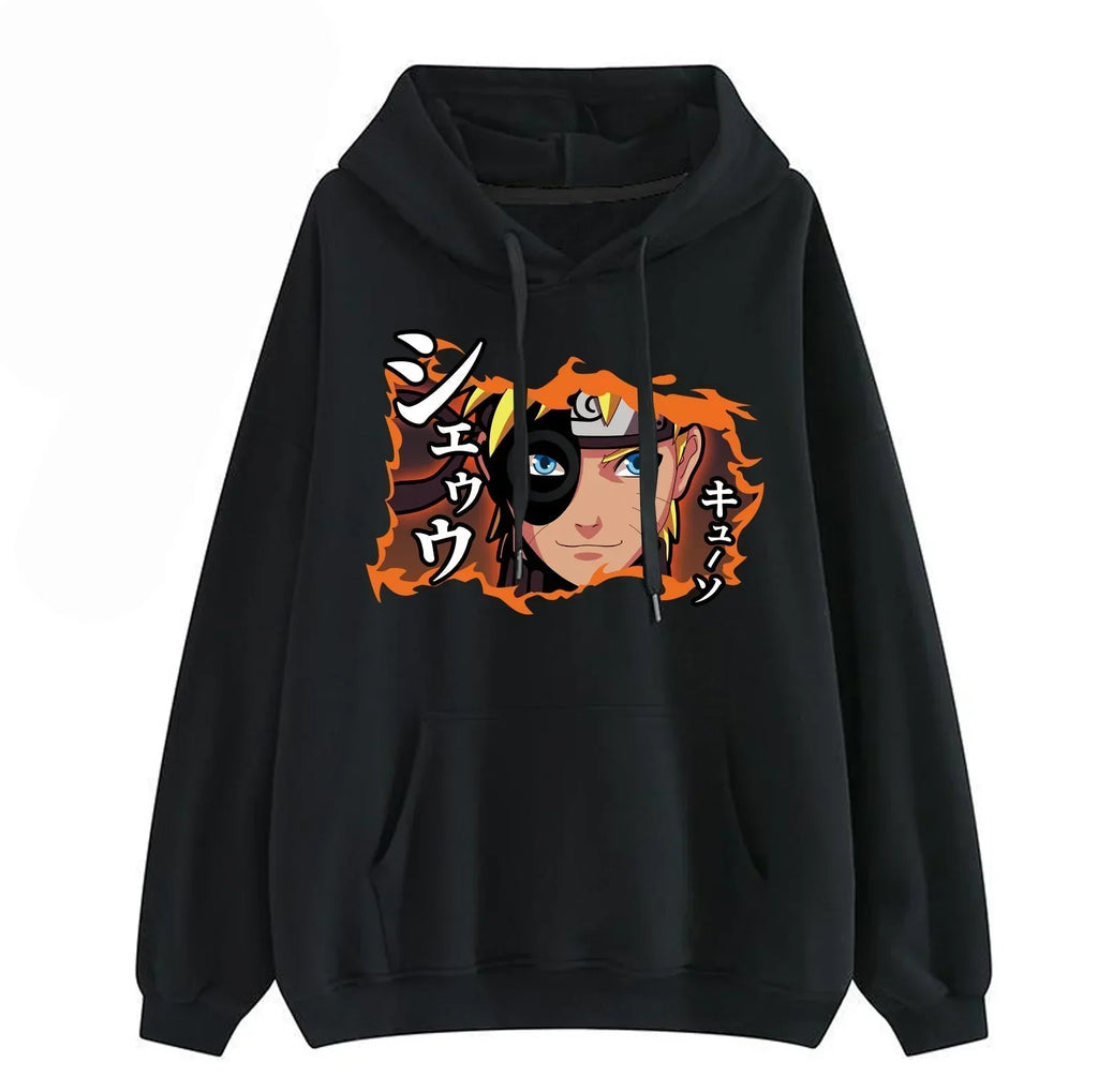 Modélisation du personnage de Sasuke, cool, créatif, dynamique, yeux clignotants, sweat à capuche dessin animé