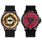 Naruto Itachi Montre à quartz rotative, Mode Ermite des Six Chemins Sharingan Montre-bracelet Anime