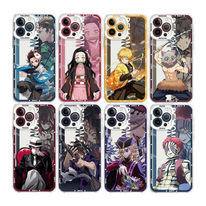 Coque de téléphone antichoc en silicone raffinée tendance Apple pour iPhone, Android Tanjirou/Nezuko