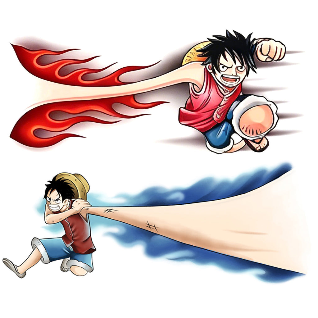 One Piece Luffy Arm Stretch Temporary Tattoo, Anime Cosplay Accessory for Men & Women
