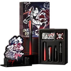 Stylo Luffy "Chapeau de Paille" Stylo métallique Stylo d'entraînement Stylo exquis Papeterie scolaire Coffret cadeau