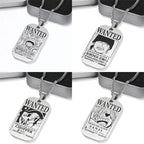 Collier de primes de personnages en titane Luffy/Zoro/Nami/Sanji
