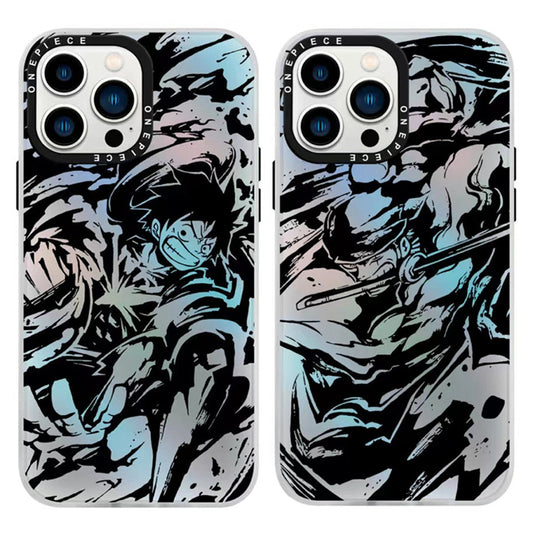 Luffy / Zoro iPhone Exquisite Trend Silicone Anti-Collision Phone Case