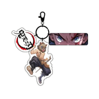 Porte-clés en acrylique réfléchissant Demon Slayer, lot de 3 pièces, accessoires de sac à main Anime