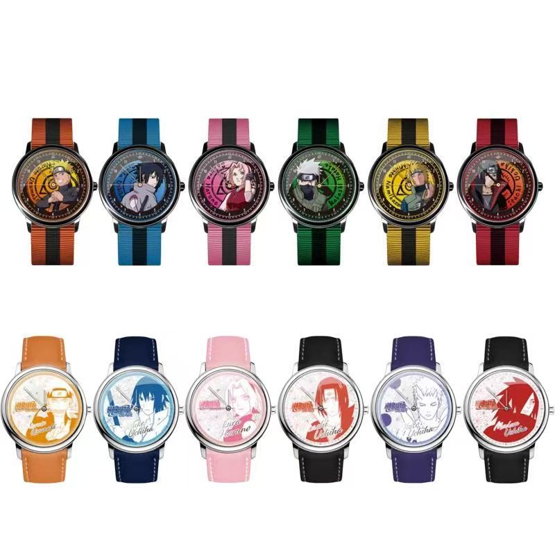 Naruto Uzumaki Sasuke Uchiha Anime Watch Blind Box, Naruto Shippuden Collectible Waterproof Quartz Watch