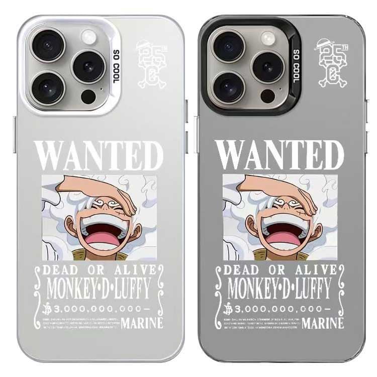 One Piece Monkey D Luffy Gear 5 Wanted Poster Phone Case, Laser Gradient Shockproof iPhone Case
