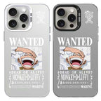 One Piece Monkey D Luffy Gear 5 Wanted Poster Phone Case, Laser Gradient Shockproof iPhone Case