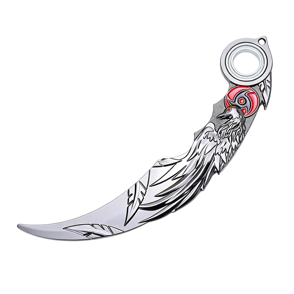 Naruto Itachi Uchiha Rotatable Karambit Knife - Sharingan Eagle Metal Replica Prop